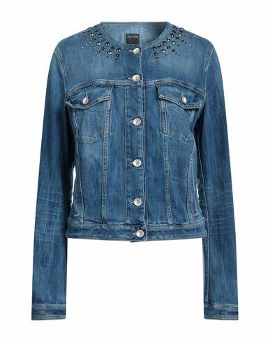 Jacob Cohёn Woman Denim outerwear Blue Cotton, Elastomultiester, Elastane Cover