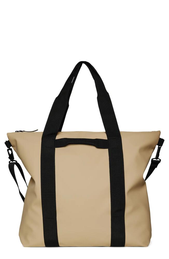 Rains Waterproof Tote Bag in Sand Cover