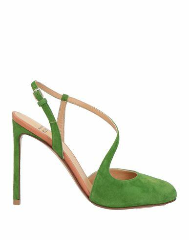 Francesco Russo Woman Pumps Green Leather Cover