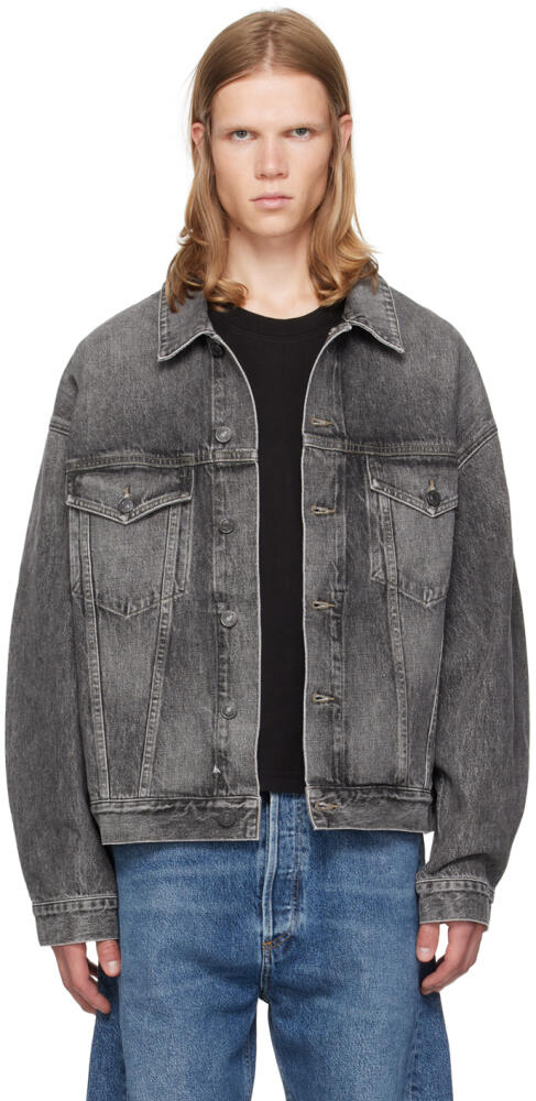 AGOLDE Gray Stefano Denim Jacket Cover