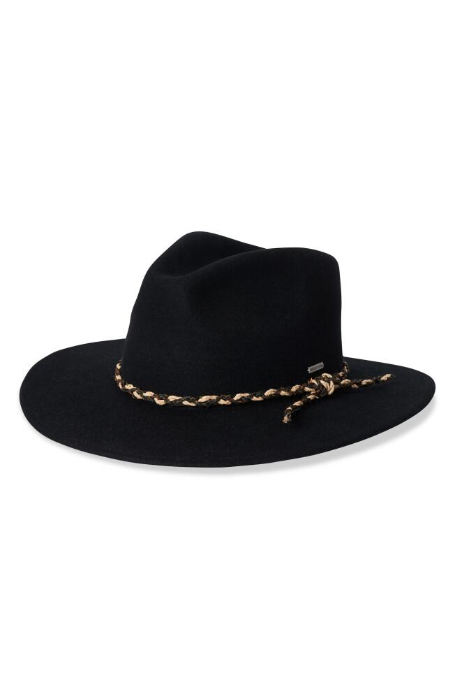 Brixton Messer Western Felted Wool Fedora in Black/Multi Cover