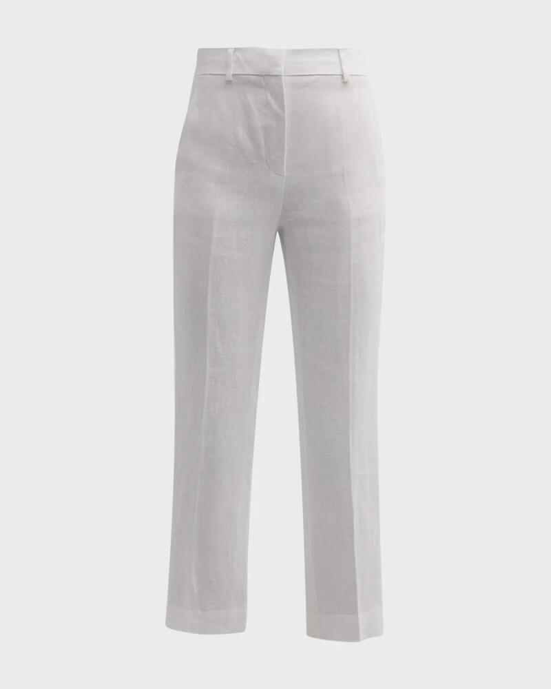 Loro Piana Antigua Straight-Leg Linen Trousers Cover