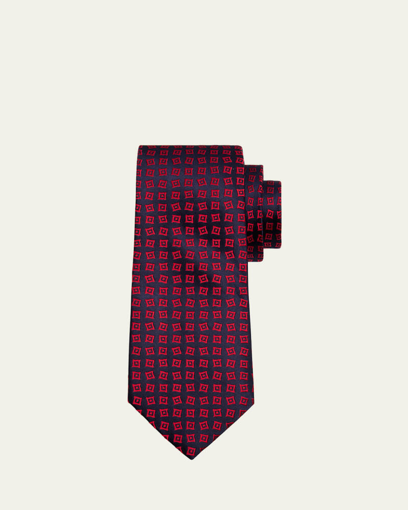 Charvet Men's Geometric Square Silk Tie Cover