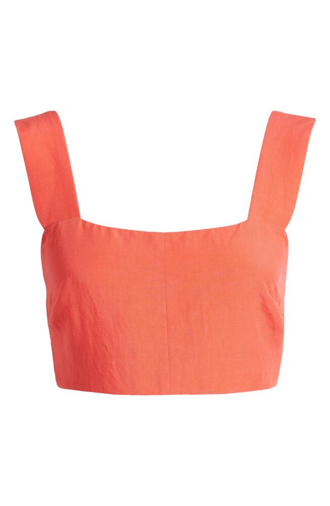 Sophie Rue Lena Square Neck Crop Tank in Coral Orange Cover