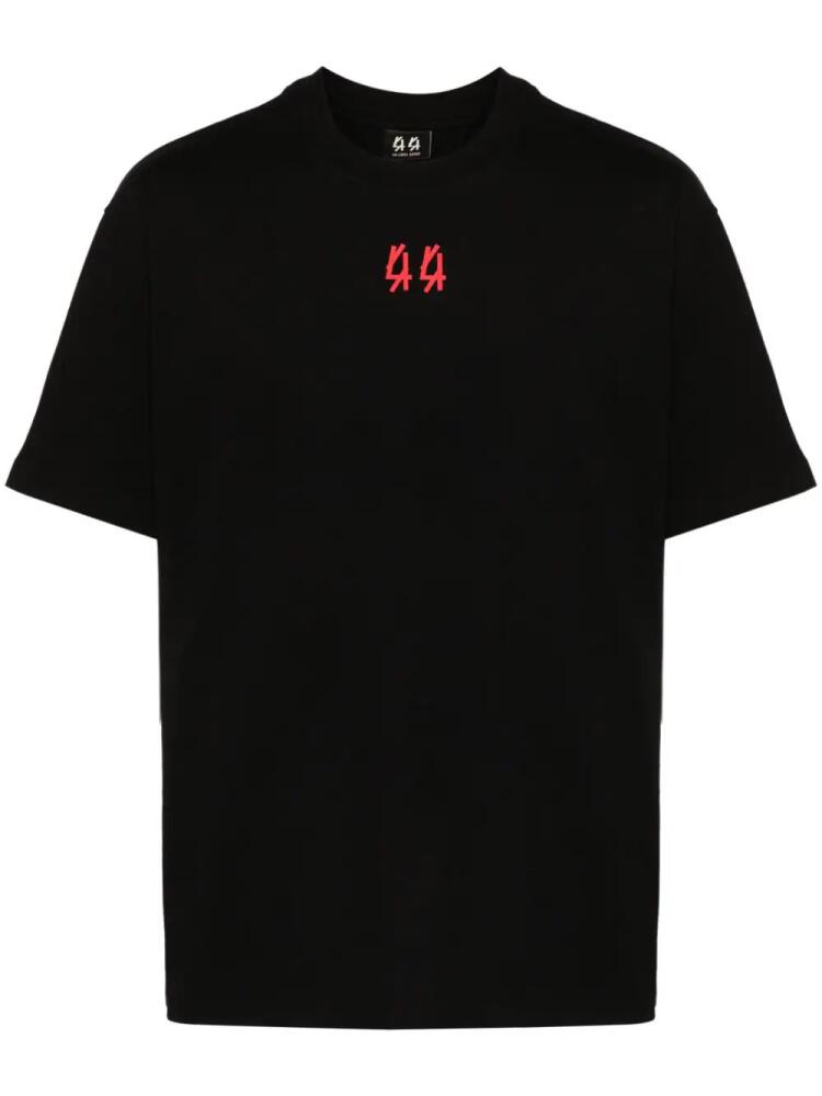 44 LABEL GROUP Lasered cotton T-shirt - Black Cover