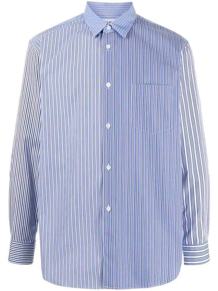 Comme Des Garçons Shirt mix striped shirt - Blue Cover