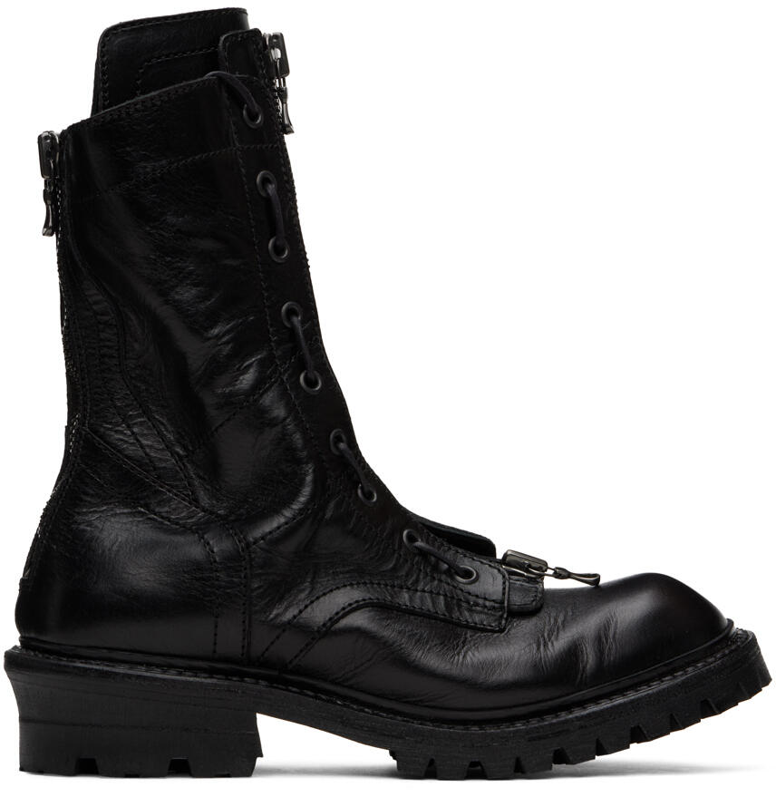 Julius Black Two-Way Zip Boots Cover