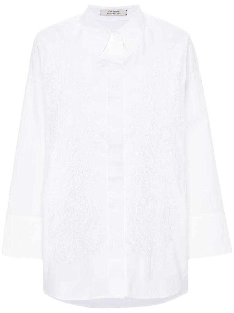 Dorothee Schumacher broderie-anglaise cotton shirt - White Cover