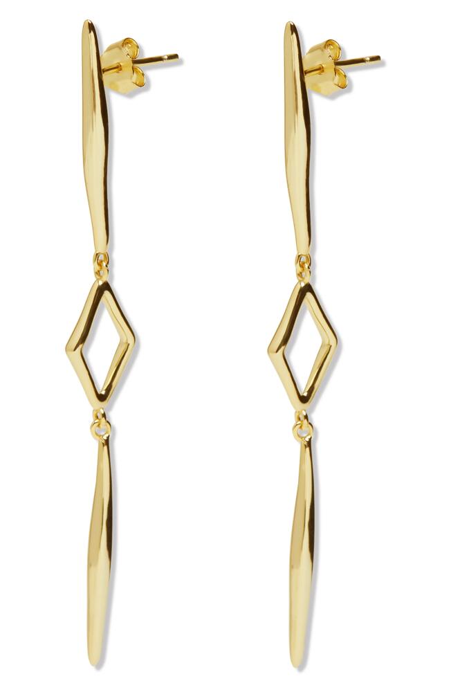 Argento Vivo Sterling Silver Triangle Drop Earrings in Gold Cover