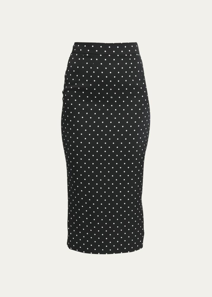 Dolce & Gabbana Polka-Dot Pencil Midi Skirt Cover