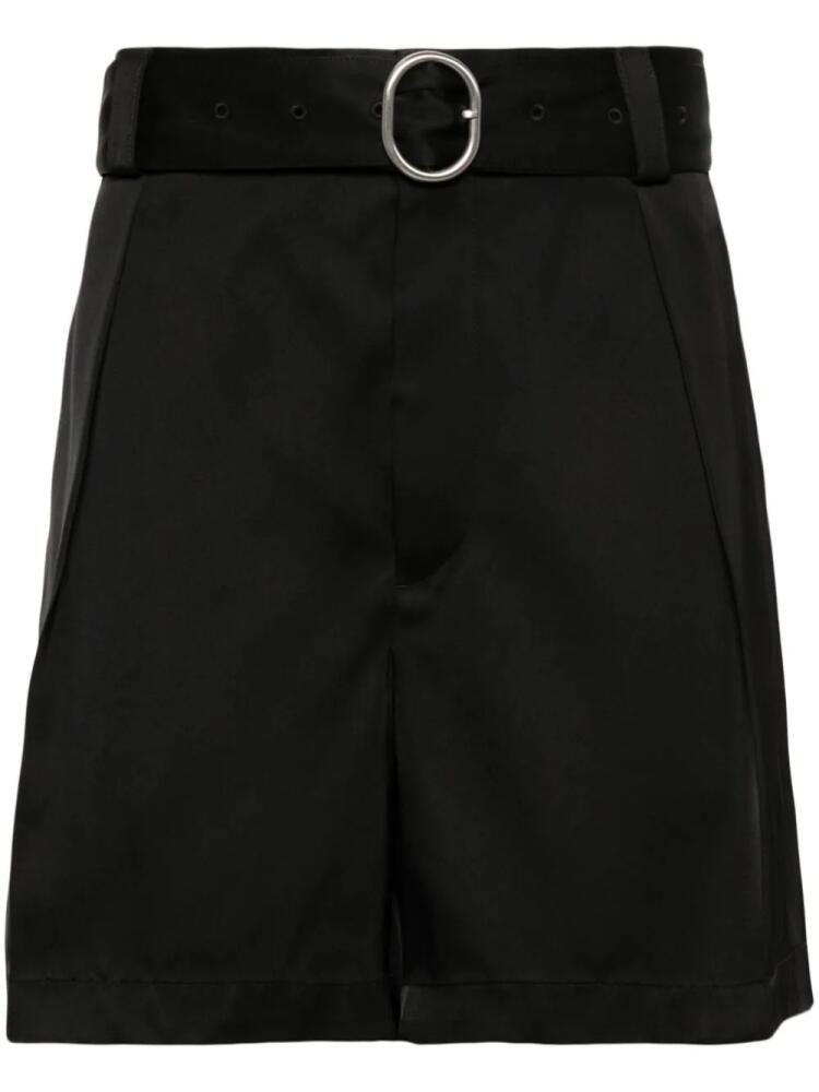 Jil Sander pressed-crease belted shorts - Black Cover