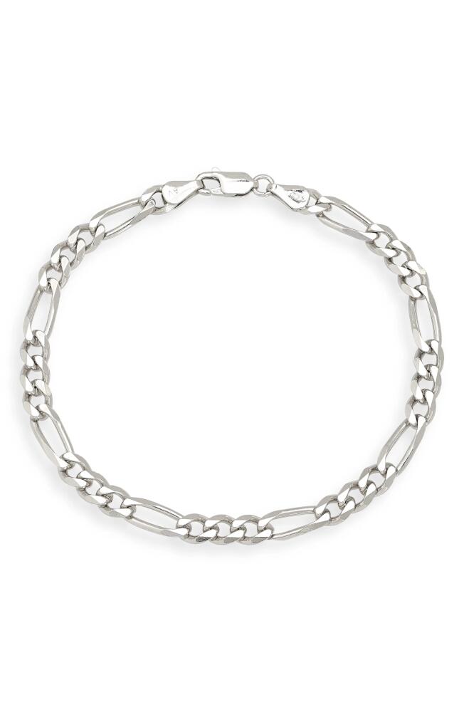 Argento Vivo Sterling Silver Men's Figaro Chain Bracelet Cover