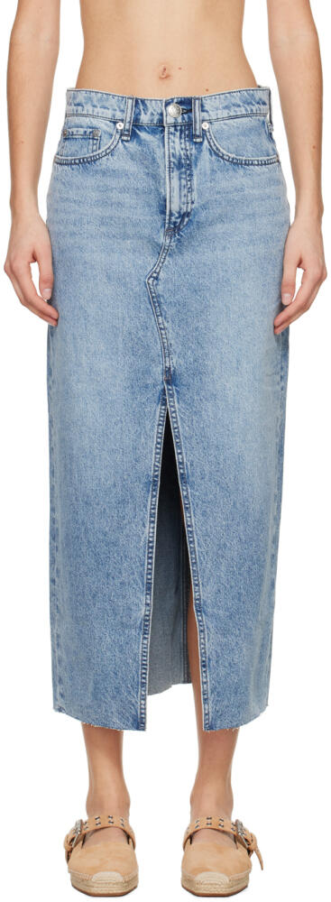 rag & bone Blue Clara Maxi Skirt Cover