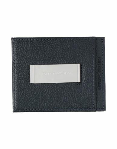 Emporio Armani Man Document holder Midnight blue Bovine leather Cover