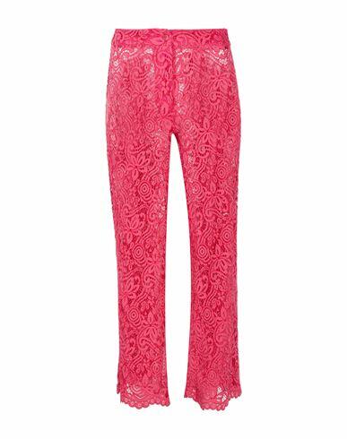 8 By Yoox Lace High-waist Pants Woman Pants Magenta Cotton, Viscose, Polyamide, Polyester Cover