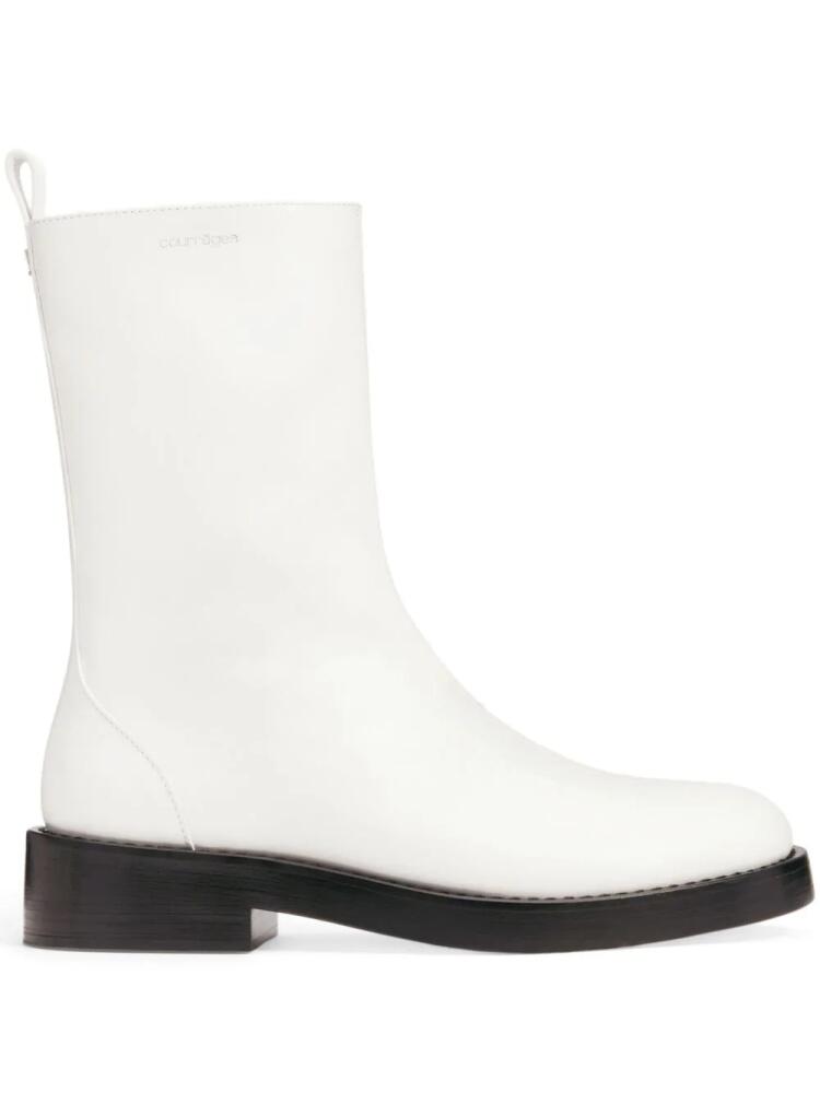 Courrèges Rider leather boots - White Cover