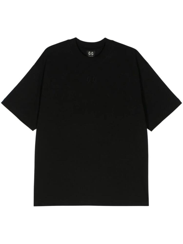 44 LABEL GROUP Classic logo-embroidered cotton T-shirt - Black Cover