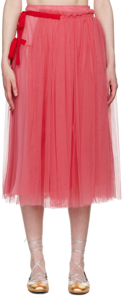 Molly Goddard Pink Lottie Midi Skirt Cover