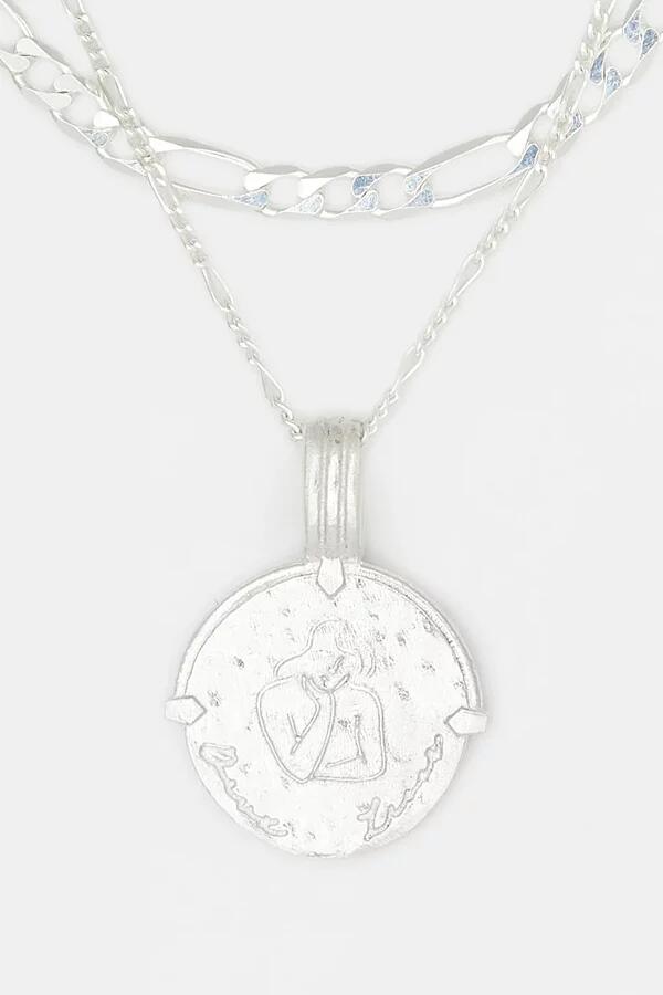 Deux Lions Jewelry Sterling Silver Sicilian Zodiac Layered Necklace in Virgo Cover