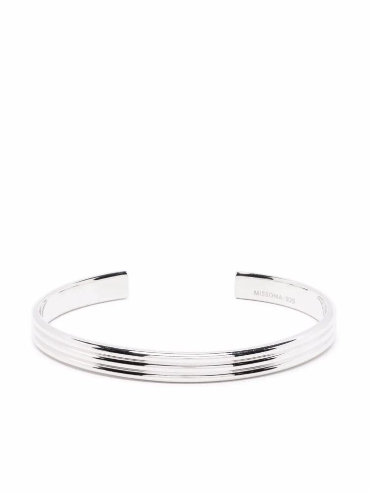 Missoma fused triple ridge cuff bracelet - Silver Cover