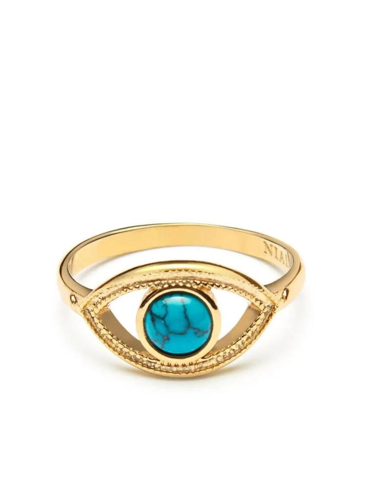 Nialaya Jewelry Skyfall Evil Eye ring - Gold Cover