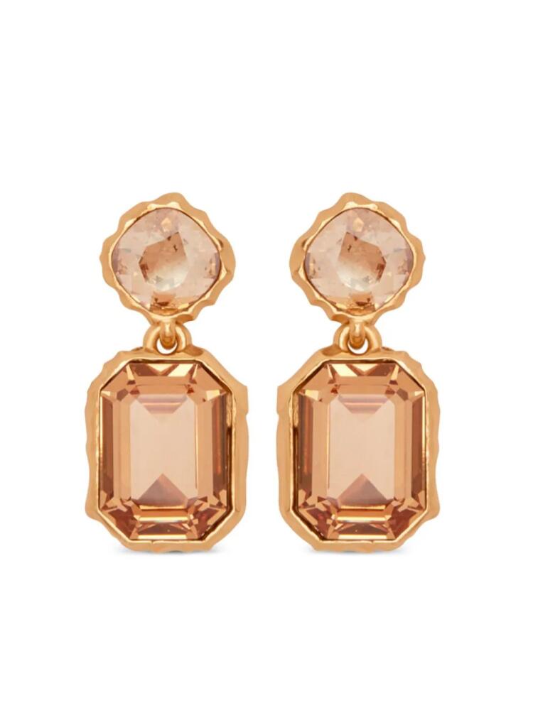 Oscar de la Renta Classic Crystal drop earrings - Neutrals Cover