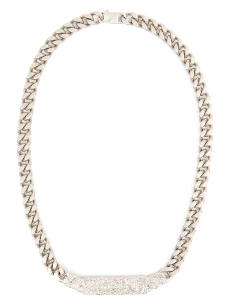 MM6 Maison Margiela numbers-engraved chain necklace - Silver Cover