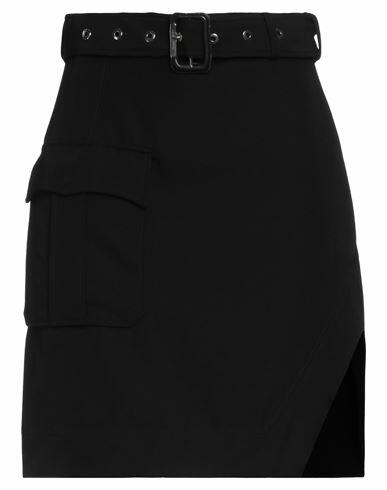 Alexander Mcqueen Woman Mini skirt Black Wool, Cotton Cover