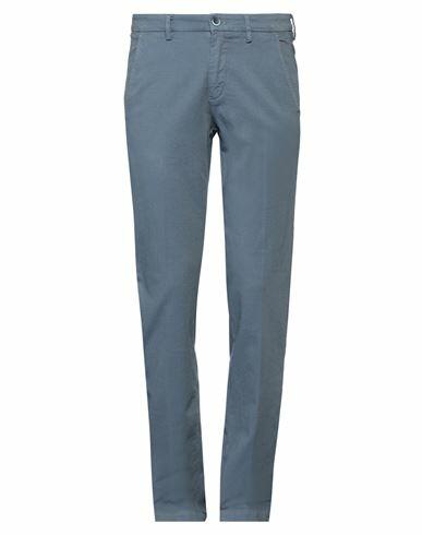 Mason's Man Pants Slate blue Cotton, Elastane Cover