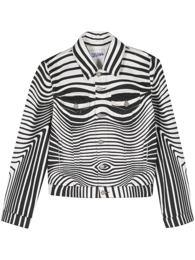 Jean Paul Gaultier Morphing Digital-print denim jacket - White Cover