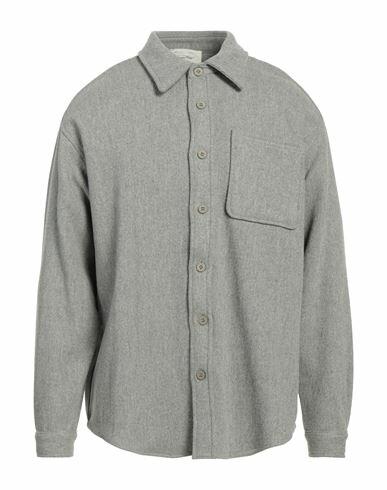 American Vintage Man Shirt Light grey Wool, Polyamide, Polyester Cover