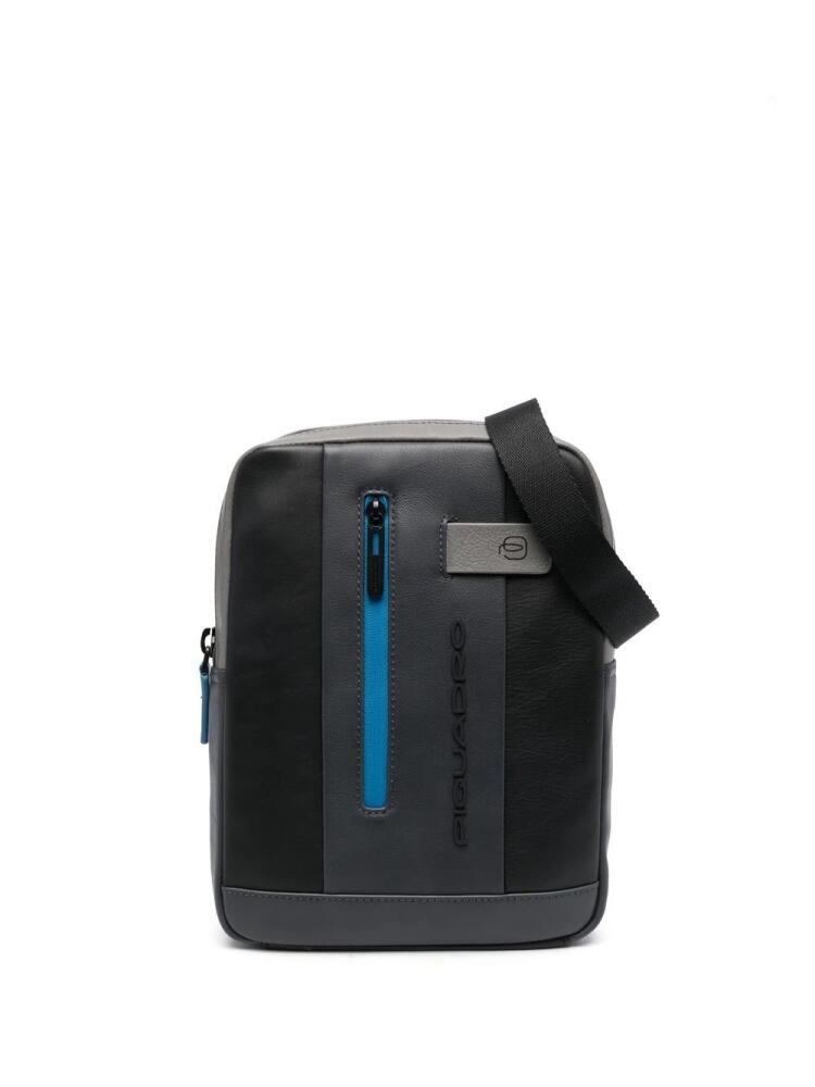 PIQUADRO calf-leather messenger-bag - Black Cover