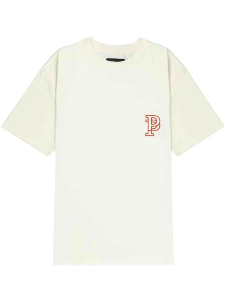 Purple Brand monogram-print cotton T-shirt - White Cover