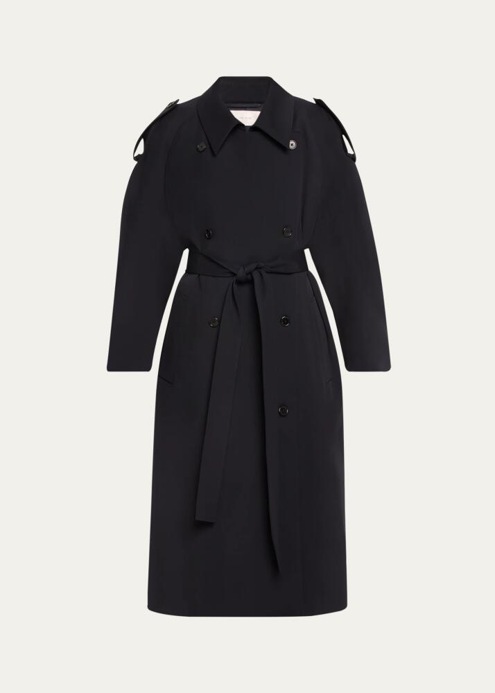 THE ROW Denver Belted Wool Trench Coat Cover