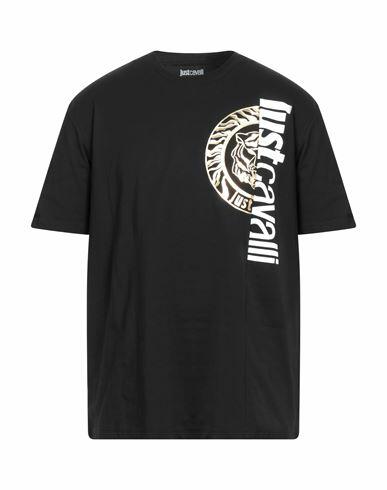 Just Cavalli Man T-shirt Black Cotton Cover