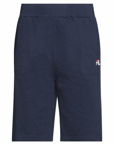 Fila Man Shorts & Bermuda Shorts Midnight blue Cotton Cover