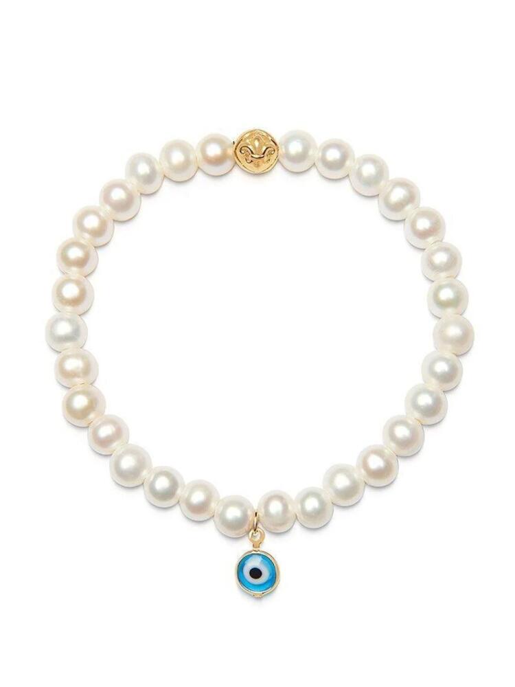 Nialaya Jewelry evil eye-charm pearl bracelet - Blue Cover