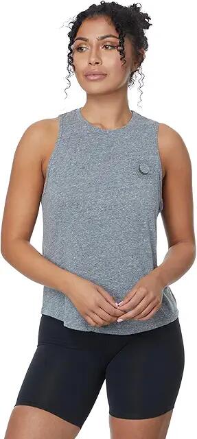 Spiritual Gangster Harmony Jade Muscle Tank (Heather Grey) Women's Clothing Cover