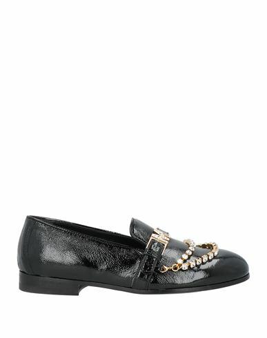 Moschino Woman Loafers Black Leather Cover