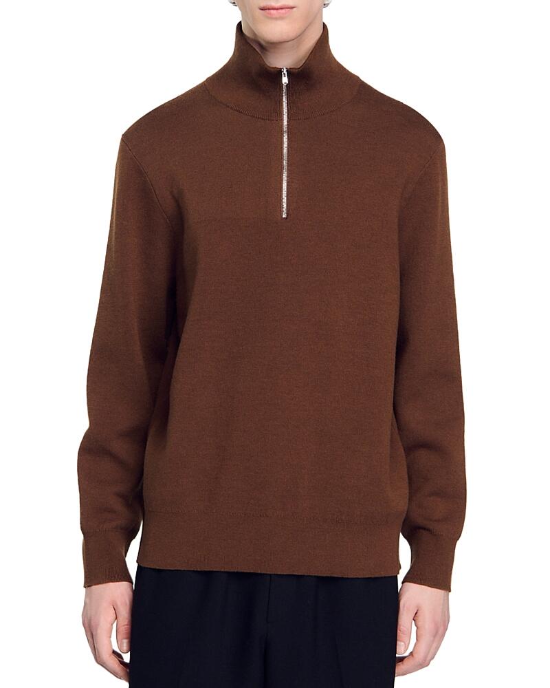 Sandro Quarter Zip Sweater Cover