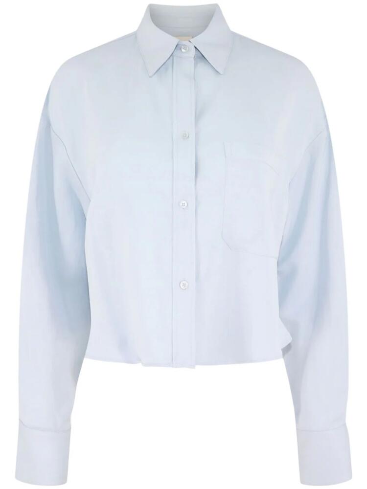 TWP cropped cotton shirt - Blue Cover