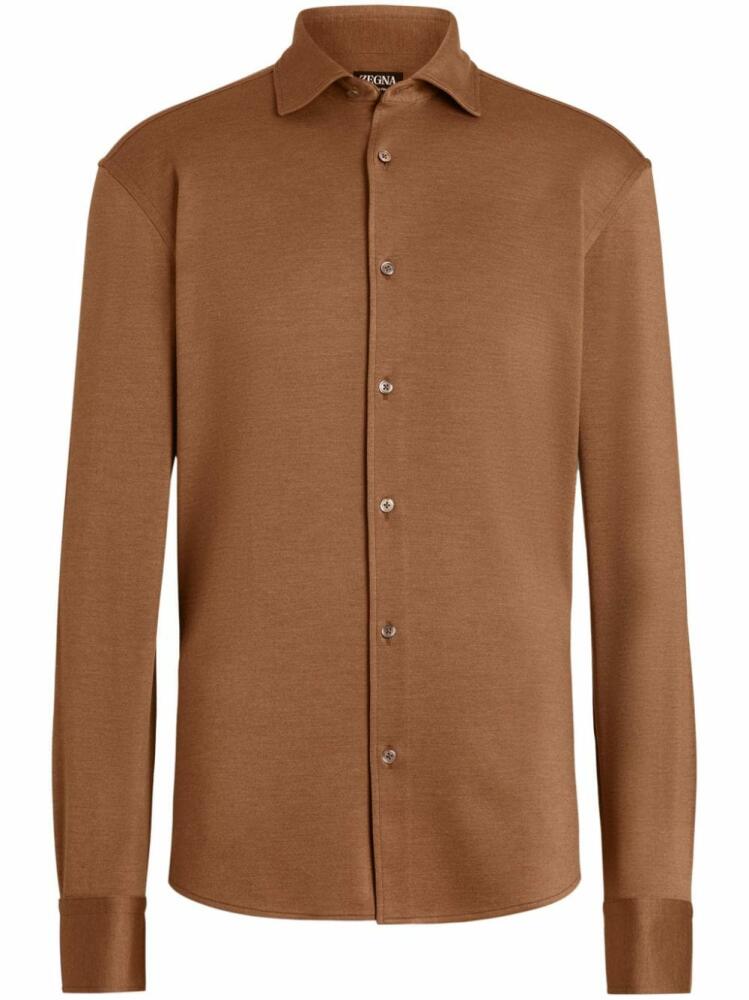 Zegna silk shirt - Brown Cover