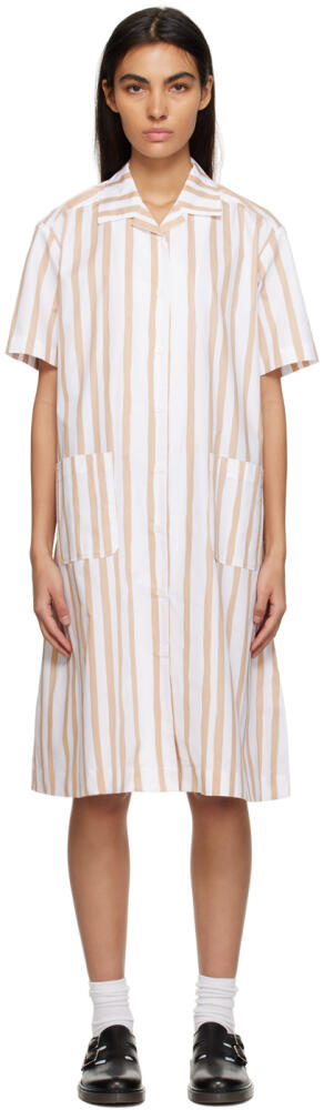 A.P.C. Brown & White Rosita Midi Dress Cover