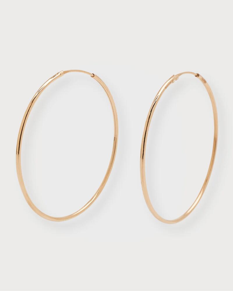 GINETTE NY Rose Gold Circle Hoop Earrings Cover