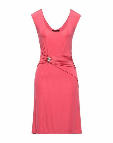 Roberto Cavalli Woman Mini dress Coral Viscose, Elastane Cover