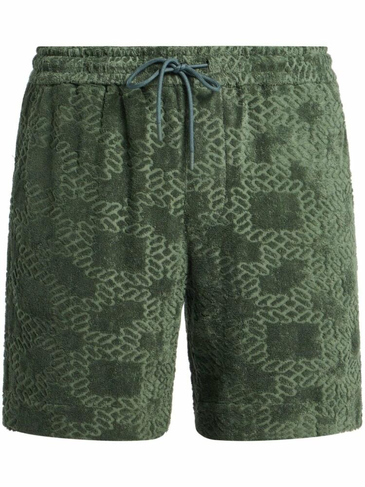 CHÉ terry jacquard shorts - Green Cover