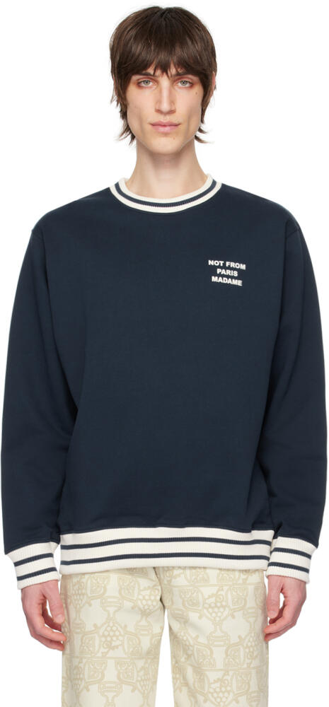 Drôle De Monsieur Navy 'Le Sweatshirt Slogan Sport' Sweatshirt Cover