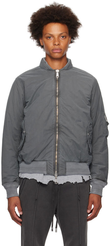 C2H4 Gray Volcano Reversible Bomber Jacket Cover