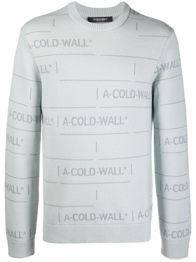 A-COLD-WALL* chain jacquard knit jumper - Grey Cover