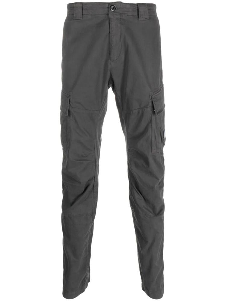 C.P. Company Lens-detail stretch-cotton cargo pants - Grey Cover